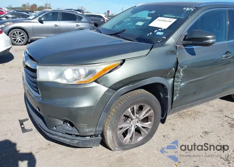 2014 Toyota Highlander Xle V6 из США, поврежденный, VIN 5TDJKRFH5ES007806